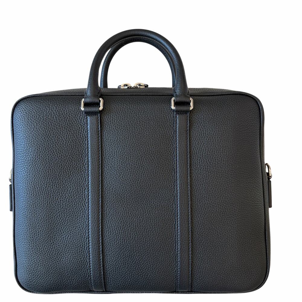 Gucci Medium Briefcase with Web Men's Black Full Grain Leather 816757 NWT - Picture 4 of 16